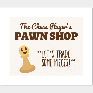 Funny Pawn Shop Puns | Game Gift Ideas | Chess Player Posters and Art